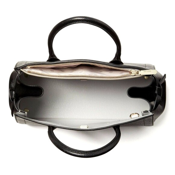 New Kate Spade Knott Pebble Leather Large Satchel Leather Black - Picture 6 of 8